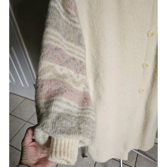 Vintage 80s Hilda Ltd Iceland Boiled Wool Maxi Long Coat Scarf Set S Nordic - Picture 4 of 14